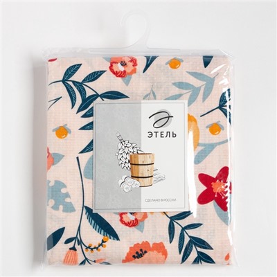 Простыня для бани «Цветочное поле» 150×180±5 см, 100% хлопок, вафельное полотно, 160 г/м²