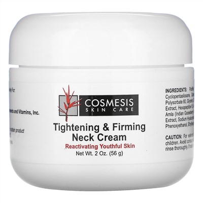 Life Extension, Cosmesis Skin Care, подтягивающий и укрепляющий крем для шеи, 56 г (2 унции)