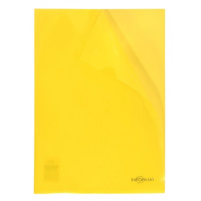 Папка-уголок (плотная) 180мкр желтая PU7018Y inФОРМАТ