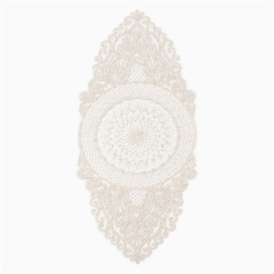 Дорожка на стол Этель ажурная, бежевая 40×90 см, 100%п/э