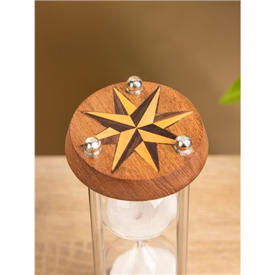 Песочные часы «Стороны света», 6.5×6.5×18.6 см, на 1.5 минуты