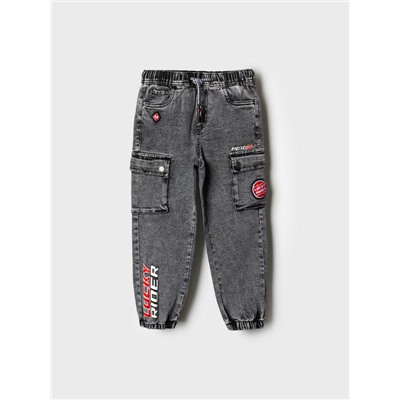 Брюки текстильные джинсовые для мальчиков