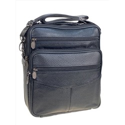 Сумка мужская  из натуральной кожи, цвет черный