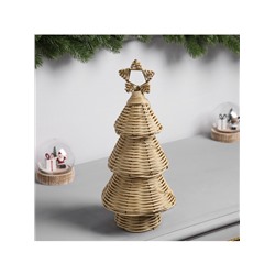 Фигура световая «Ёлочка плетёная», 30×13×13 см, 20 LED, батарейки ААх2 (не в комплекте), свечение теплое белое