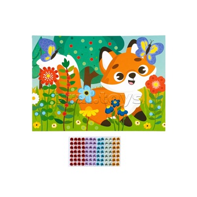 Набор для творчества. Рисунок из страз "Лисёнок" (европодвес)