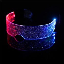 Светодиодные очки «Сияние», 14.5×4.5×18 см, батарейки CR2032×2 (в комплекте), 3 режима, свечение RGB