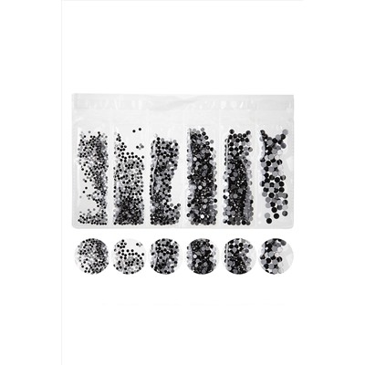 Nail Art Набор страз для ногтей, черный KRISTALLER, 1107754