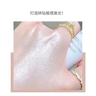 Popo Candy Хайлайтер для лица со спонжем Bronzer Iluminating, тон 02