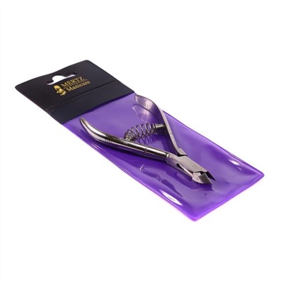 Mertz Кусачки маникюрные для кожи A1575P, спиральная пружина, ручная заточка, 7 мм 3305