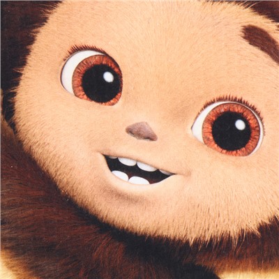 Полотенце Чебурашка, жёлтое, 70×140 см, 100% хл, вафля 160 г/м²