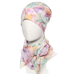 Комплект шапка, шарф женский АВ Принт-косынка