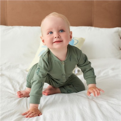 Комбинезон Крошка Я «NY», рост 68-74 см, цвет хаки