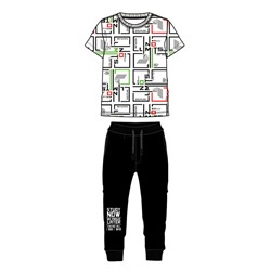 Комплект трикотажный для мальчиков: фуфайка (футболка), брюки
