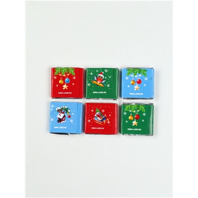 Шоколад новогодний молочный «Домик», 6 шт., 5 г