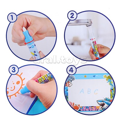 Коврик для рисования "Подводный мир" в коробке