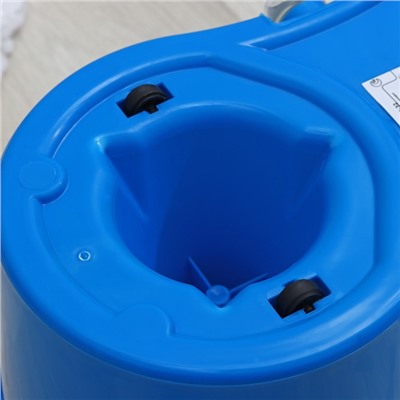 Швабра с отжимом и ведром с металлической центрифугой Доляна, 14 л, запасная насадка из микрофибры, колёсики, МИКС