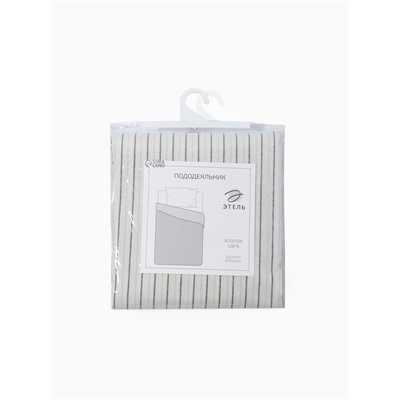 Пододеяльник 1.5-спальный «Этель» White stripes, 150×220 см, жатый хлопок