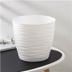 Горшок для цветов с поддоном «Дюна», 5.5 л, пластиковый, белый