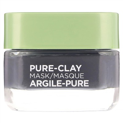 L'Oreal, Pure-Clay, маска для детоксикации и улучшения цвета лица, 3 натуральные глины + древесный уголь, 48 г (1,7 унции)