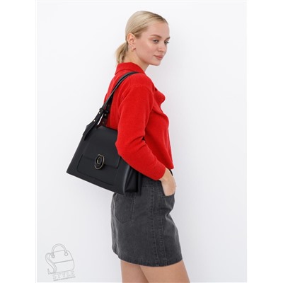 Сумка женская кожаная 2388Y black Polina&Eiterou