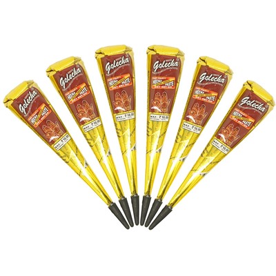 Golecha Хна в конусе Magic Fast (12 конусов в упаковке), коричневый цвет