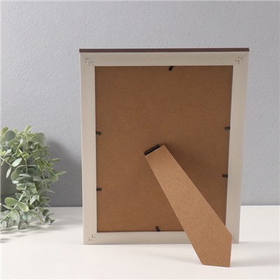 Фоторамка для фото А4 «Вайолетт», пластик, коричневая с золотой полосой, 1.5×25.4×34 см