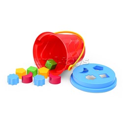 Ведро сортер в сетке, красный