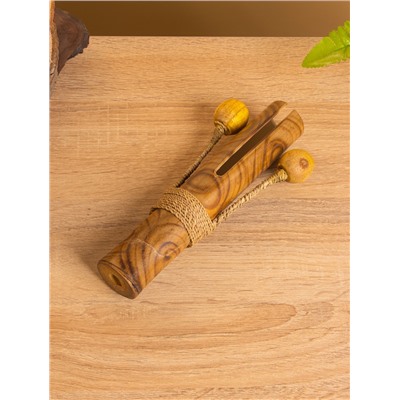 Сувенирный музыкальный инструмент «Двойной кастаньет», 21×4×8 см