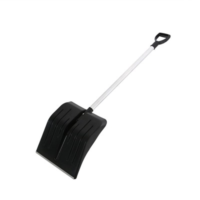 Лопата пластиковая, ковш 410×440 мм, с алюминиевой планкой, алюминиевый черенок с V-ручкой, «Метель»