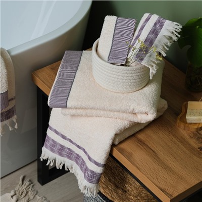 Полотенце махровое Love Life «Бриз» 70×120 см, гранатовый, 100% хл, 500 г/м²