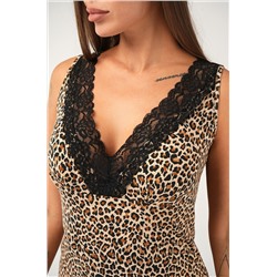 Женская сорочка из вискозы с кружевом Happyfox