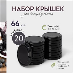 Набор крышек для консервирования Доляна «Ночь», ТО-66 мм, металл, 20 шт.
