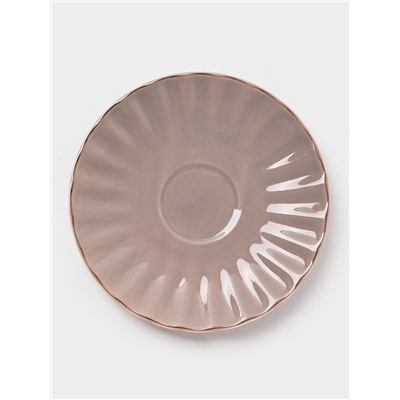 УЦЕНКА Чайный сервиз «Вивьен» 6 чашек 200 мл, 6 блюдец d=15 см, цвет серый