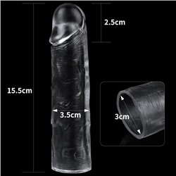 Прозрачная насадка-удлинитель Flawless Clear Penis Sleeve Add 1 - 15,5 см.