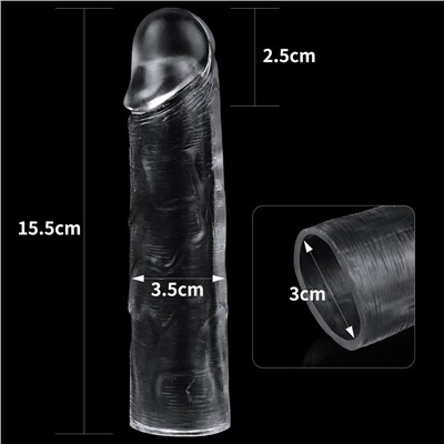 Прозрачная насадка-удлинитель Flawless Clear Penis Sleeve Add 1 - 15,5 см.