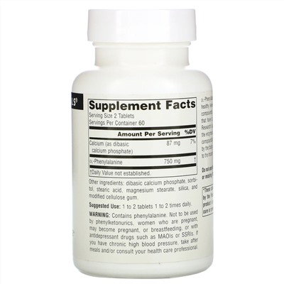 Source Naturals, DLPA, 375 мг, 120 таблеток