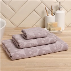 Полотенце махровое Love Life Sculls 50×90 см, 100% хлопок, 450 г/м², светло-розовое