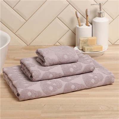 Полотенце махровое Love Life «Sculls» 50×90 см, светло-розовый, 100% хл, 450 г/м²