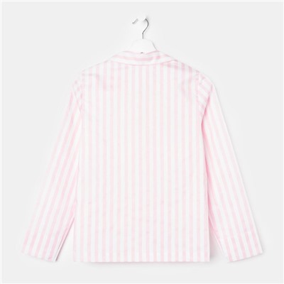 Рубашка ночная женская KAFTAN Beautiful, белая, розовый, размер 40-42