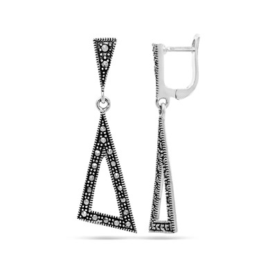 Серьги из серебра марказит, SL-AGA1620