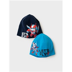 Шапка трикотажная для мальчиков, 2 шт в комплекте