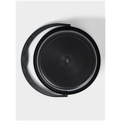 Ведро с крышкой «Дачное», 10 л, d=30 см, h=25.5 см, чёрное