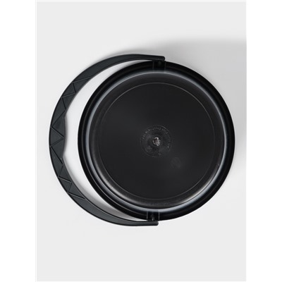 Ведро с крышкой «Дачное», 10 л, d=30 см, h=25.5 см, чёрное