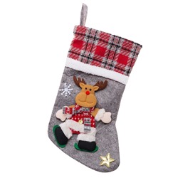 Подарочная упаковка - новогодний носок New Year (multicolor) (003)