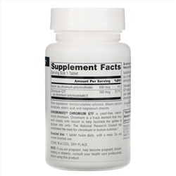 Source Naturals, Chromemate, GTF, хром, 200 мкг, 240 таблеток