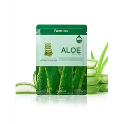 FARMSTAY - МАСКА ТКАНЕВАЯ ДЛЯ ЛИЦА С ЭКСТРАКТОМ АЛОЭ VISIBLE DIFFERENCE MASK SHEET ALOE, 23 ML