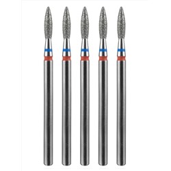 MANITA Фреза алмазная пламя острое для аппаратного маникюра 866.104.243.080.021 ФАП-2.1 8 М-С, сине-красный, 5 шт. 28361