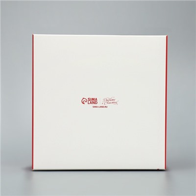 Коробка для капкейков складная с двусторонним нанесением «Новогодняя посылка», 16×16×10 см