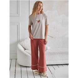 Футболка с принтом свободная эластичная из премиального хлопка