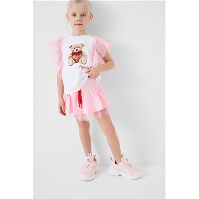 Юбка-шорты трикотажные для девочек PLAYTODAY, 1240335